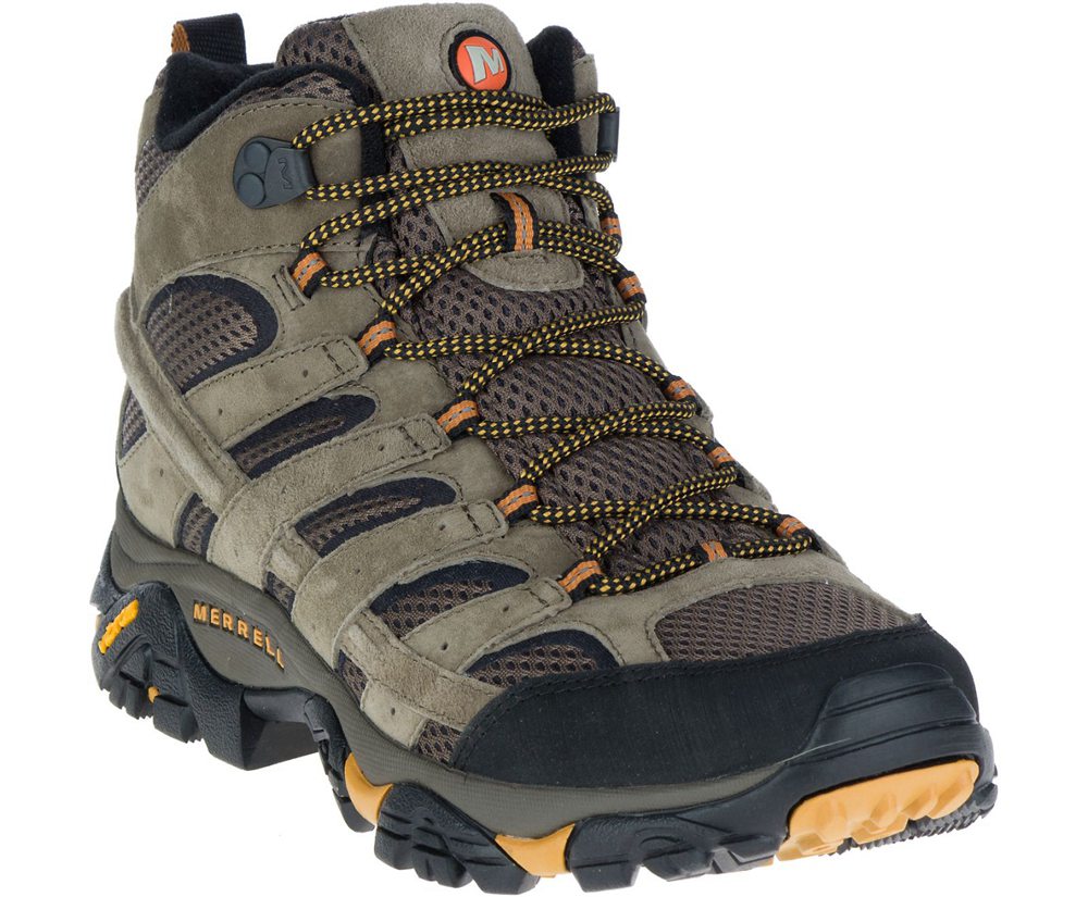 Botas Homem - Merrell Moab 2 Mid Ventilator - Verde Oliva - TAC945371